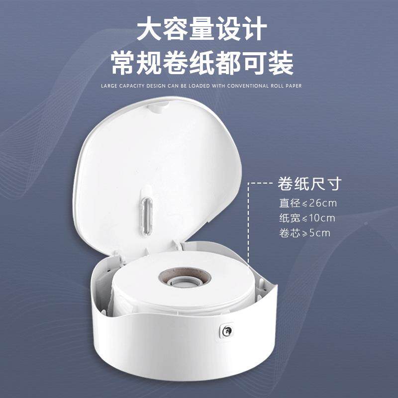 51019用大盘纸厕纸盒纸架商厕所大卷纸盒免壁纸挂式酒店打孔卫生