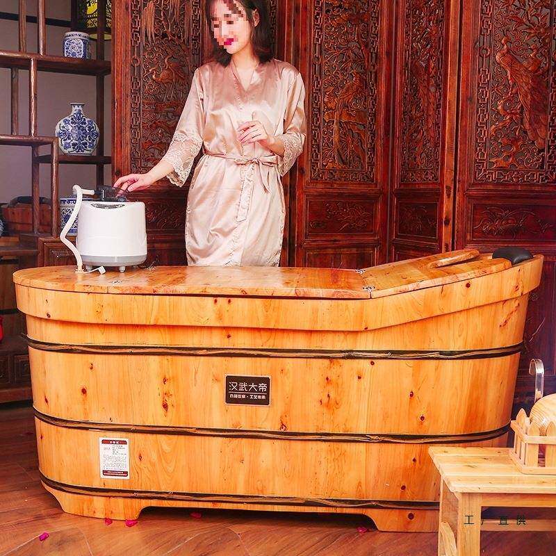 桶泡桶成人洗澡桶大人香柏木实木F5M68HM7浴缸澡家用全洗澡盆身熏