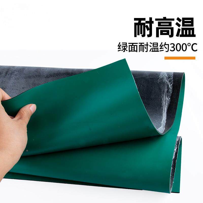 防静电垫2024工橡作垫胶垫绿色耐台验高温手机维修实室桌垫橡胶皮