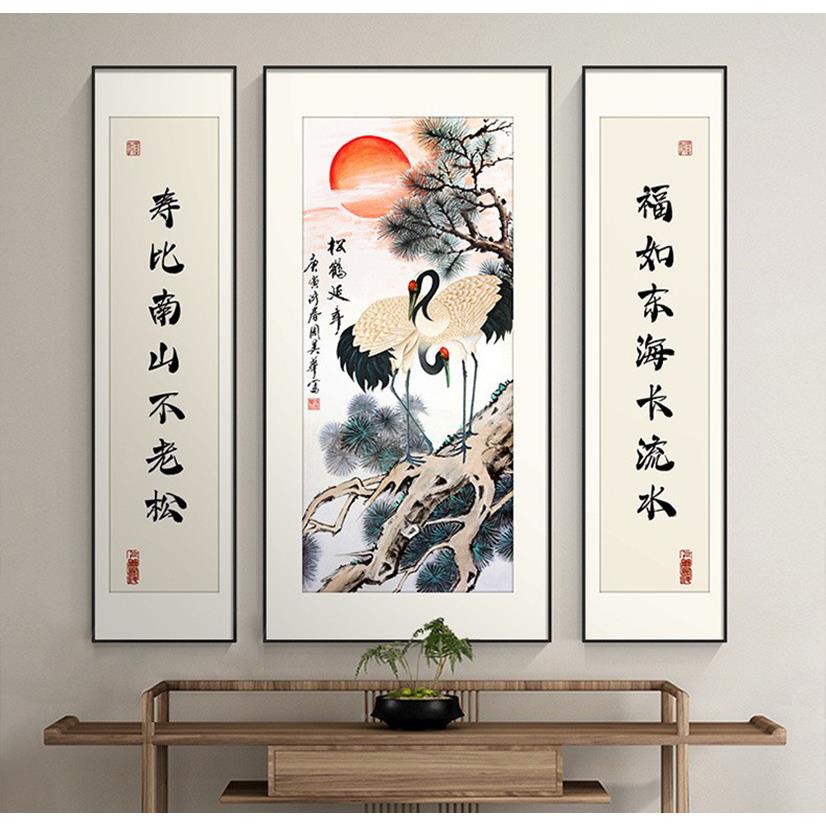 中堂画客TB682067厅中挂农村客厅大画气三联装饰画新画式祠堂山水