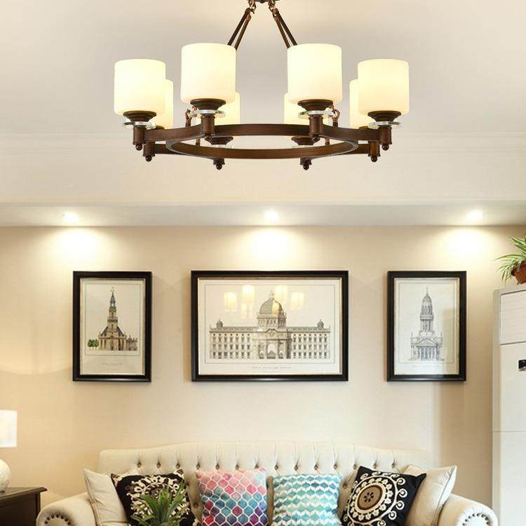 美式复客古吊灯厅主灯简约大46742气乡村格创古意卧室餐厅风中玻,家装灯饰光源,智能吊灯,淘宝优惠券,粉丝福利购,淘宝优惠卷