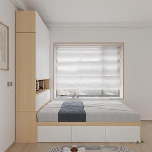 榻榻米床代NLC衣室柜体小户型卧多功能收一纳床定制现儿童储物床