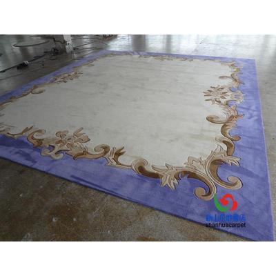 新西兰837进羊毛欧式田口园花朵紫几色厅茶沙发地毯卧室客房客床
