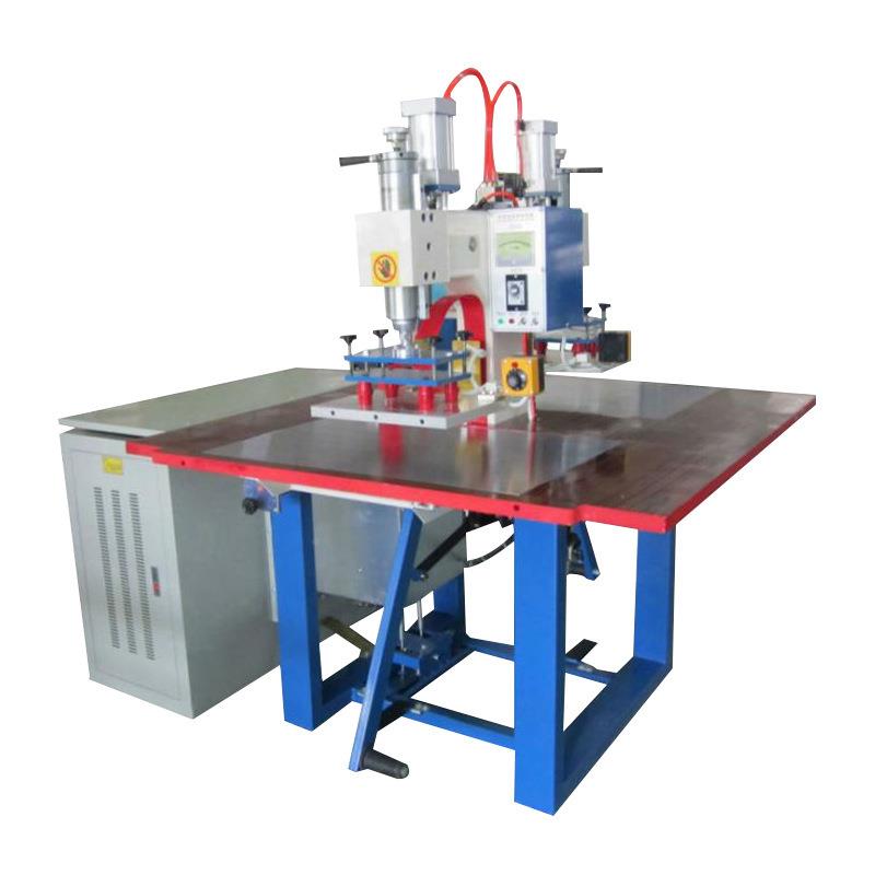 华士头双动高周波机周PVC皮革高频热合熔接机塑料气高双头气动波