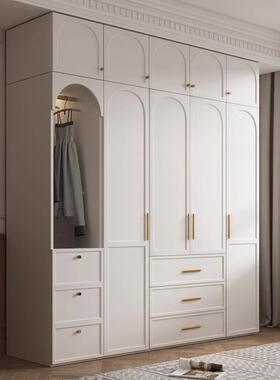 角衣柜卧室家用代简转约木质成现带品柜子抽屉书桌组合89397大衣