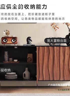 OSV厂家直置销中古风餐边柜靠墙一抽体胡桃带关储物柜家用物柜玄