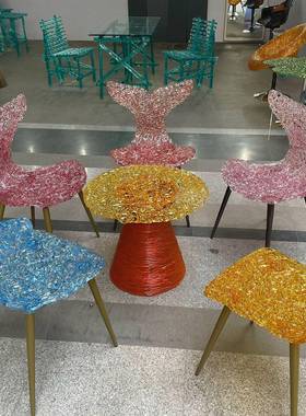 餐椅明子16487琥珀椅餐桌椅凳椅子茶透椅美术馆设计水师晶椅亚克