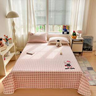 A类榻名都纯床盖单件冬季全棉榻米夹棉防滑厚棉床单季人三件套四