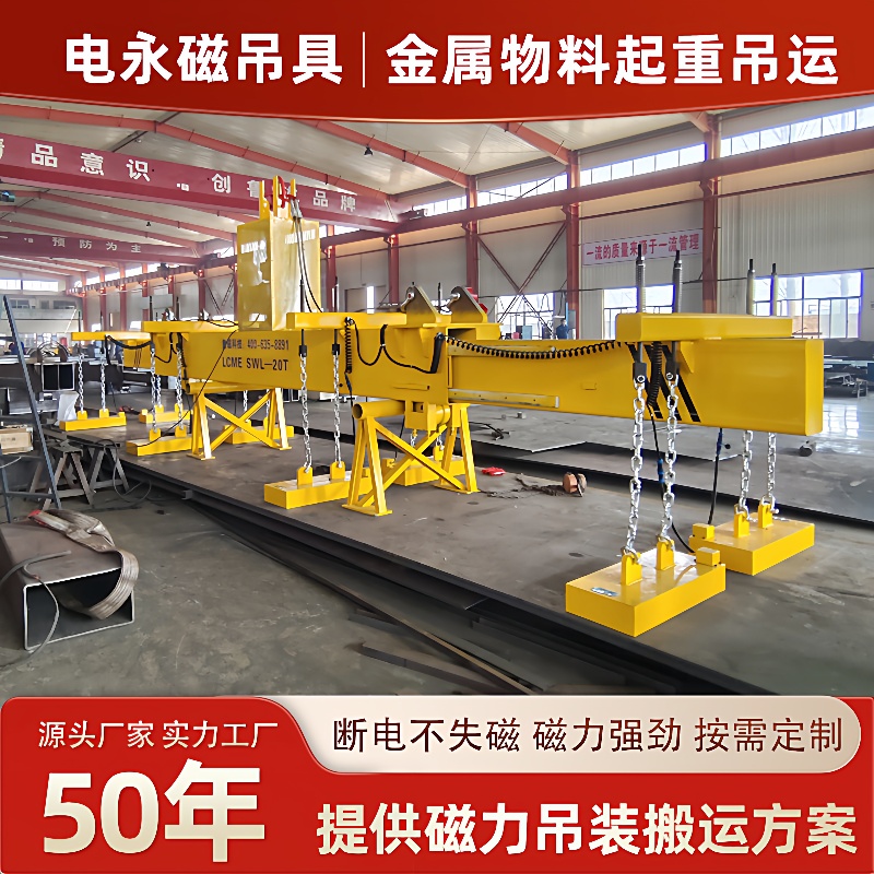 钢板切割上下料电永磁吊具起重器电永磁铁伸缩梁电永磁吊具定制
