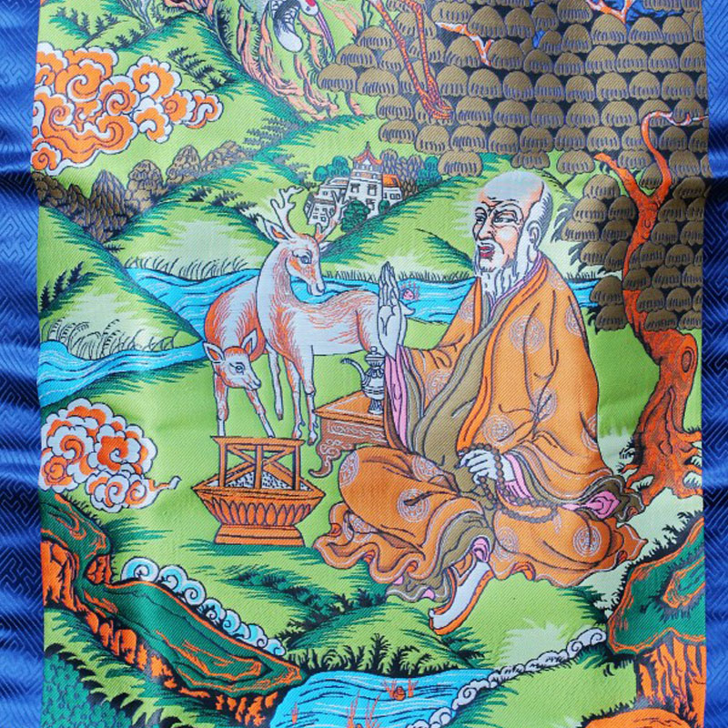 多款藏式十相自在门帘手工刺绣大象八吉祥家用加厚隔Y断门帘多色