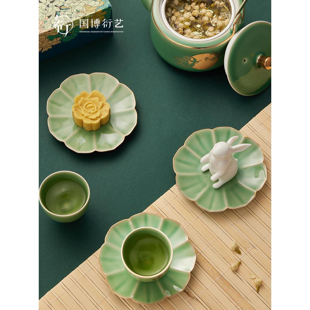 中国国家博物馆花好月圆茶具礼盒套装创意国潮新婚茶具高端送朋友