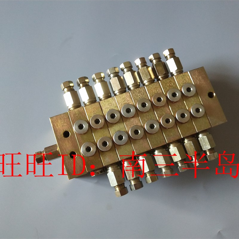 6点/8点/14点递进式冲床分油器黄油分配器JPQ1一进15十五/三出