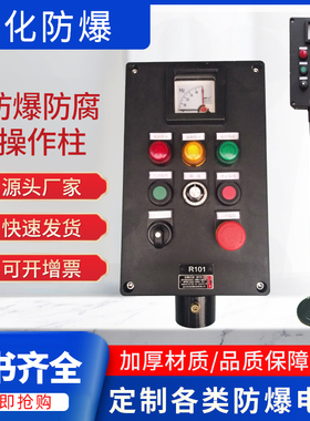 防爆防腐操作柱挂式立式防水防尘机旁操作箱防爆防腐控制按钮盒