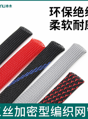 包邮三织加密蛇皮网20mm PET编织网管尼龙网避震网电线束保护 1米