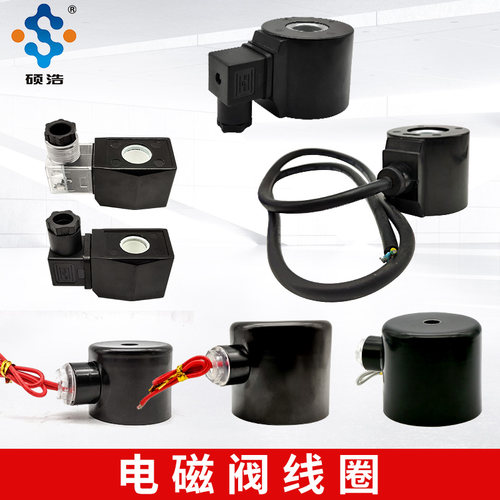 2W/US/2L电磁阀线圈配件220V24V磁头铜线阀水阀控制水下塑封防水