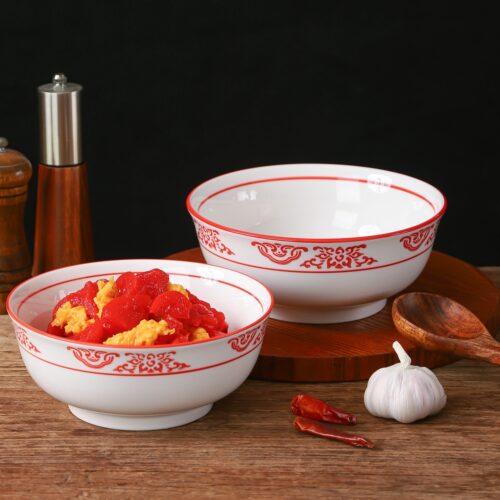 中式湘菜馆陶瓷圆形炒菜盘