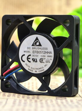 原装台达 EFB0512HHA 5010 5cm 12V 0.2A 超薄服务器散热风扇