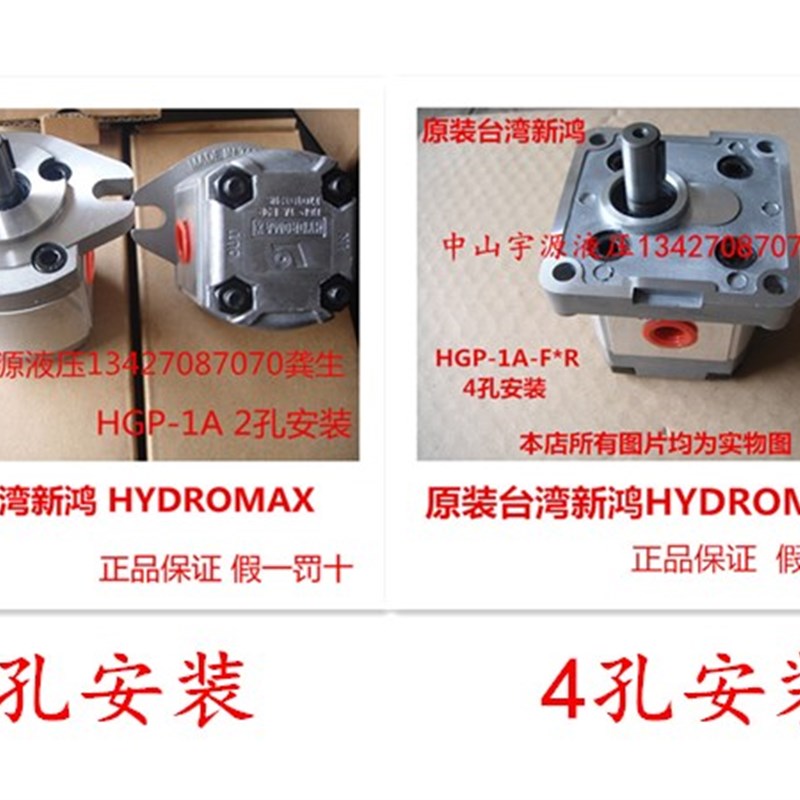 台湾新鸿HGP-1A-F1R 2R 3R 4R 5R 6R 8R高压齿轮泵HYDROMAX液压泵