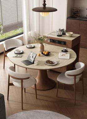 岛台餐桌一体家离用可ZG-80767分式多功能房圆厨移动倒台桌岩板茶