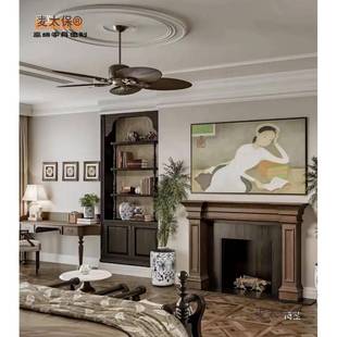 饰玄关走廊木太卧室炉 客厅VKT装 美式 实壁复古做旧中古置物柜法式