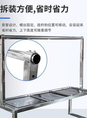 台上烤鸭锈架腊架挂房肉架不钢t$*&hlzn烧鸭架酒店厨桌上明档加厚