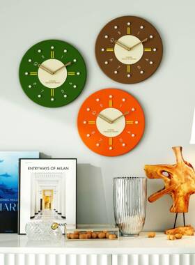 超静音430立体时钟0挂墙彩色家用钟钟创意简约钟极简表客91191厅