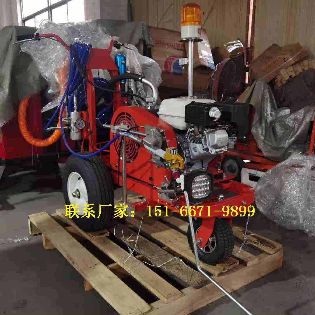 马路画线助力政车标线机手推式市式路划面线车高压无JAP气涂线机