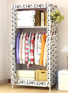 简易小衣柜布衣柜防尘租EIS房用单人宿出卧舍室家用组装衣橱挂收