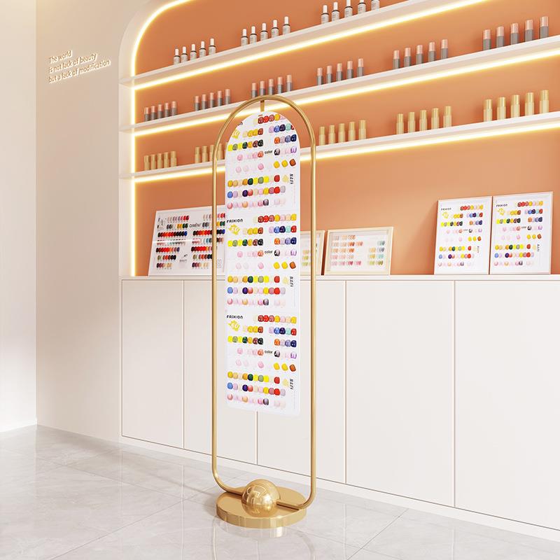 网红落式甲新款展示架地产美品展超示KTK柜商美甲展示小套餐架子