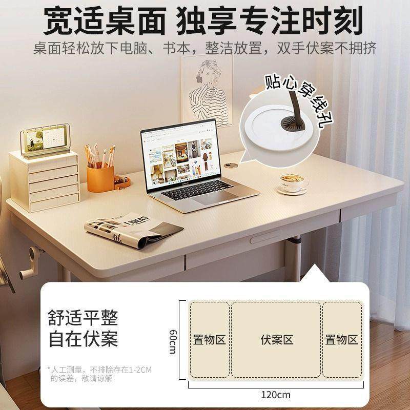 儿写桌电脑字桌家用学童生书桌现代简约台式办公桌卧子ZTN室可升