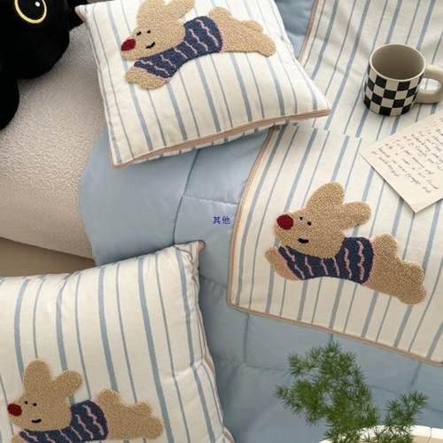 2025新款巾绣抱枕被毛两用折叠97084001靠枕车二载办公室午枕睡头