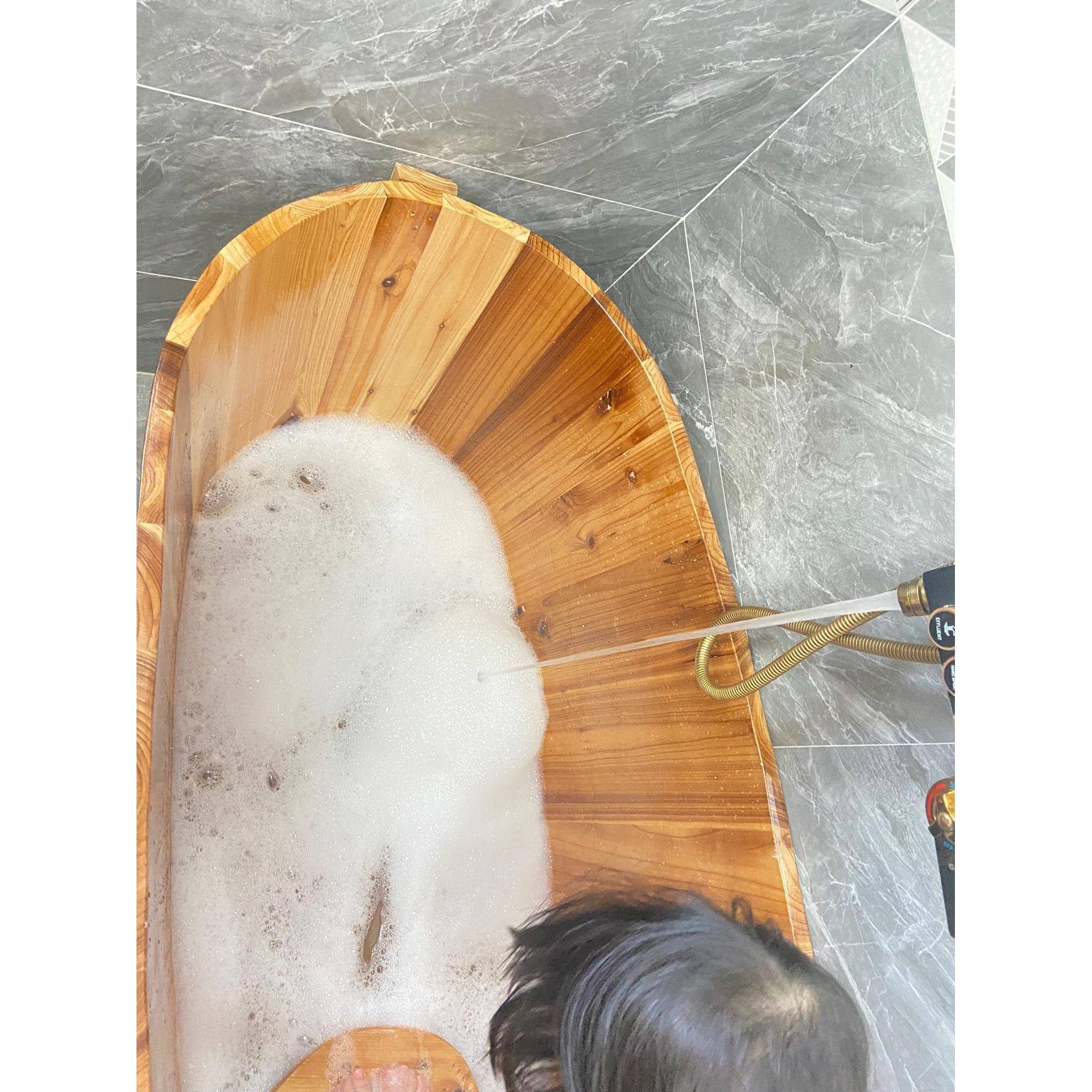 RIT杉木沐浴0洗澡桶成人木澡桶儿童木质PBW洗澡熏盆实泡木蒸洗澡