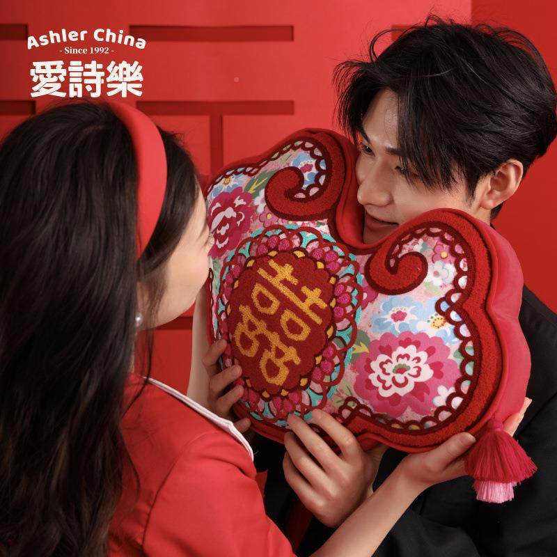 鸯『鸳囍字事』抱枕other新中式婚房色喜靠垫结红婚喜庆靠枕靠垫,居家布艺,抱枕被,淘宝优惠券,粉丝福利购,淘宝优惠卷