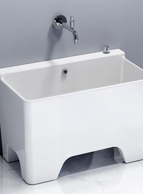 6阳台陶瓷拖布把室外洗地拖池卫生间大W号水槽高脚墩布MNZ盆6池0