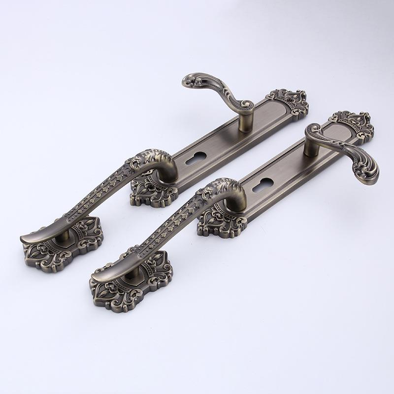 新款高档锌合欧式门锁欧木门式房间LLF静音机械门锁大门通金用执