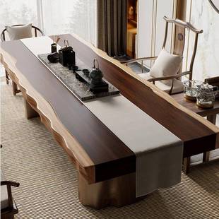 公新中式 实木茶台茶桌组VIE合办公体室泡茶一茶桌椅套全办家用两