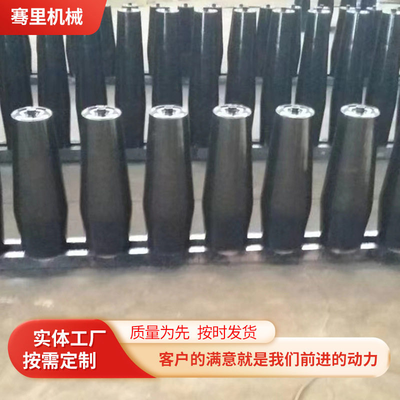 带扣挡棍型号齐全厂家供应输送机铁托辊立辊 跑偏托辊组