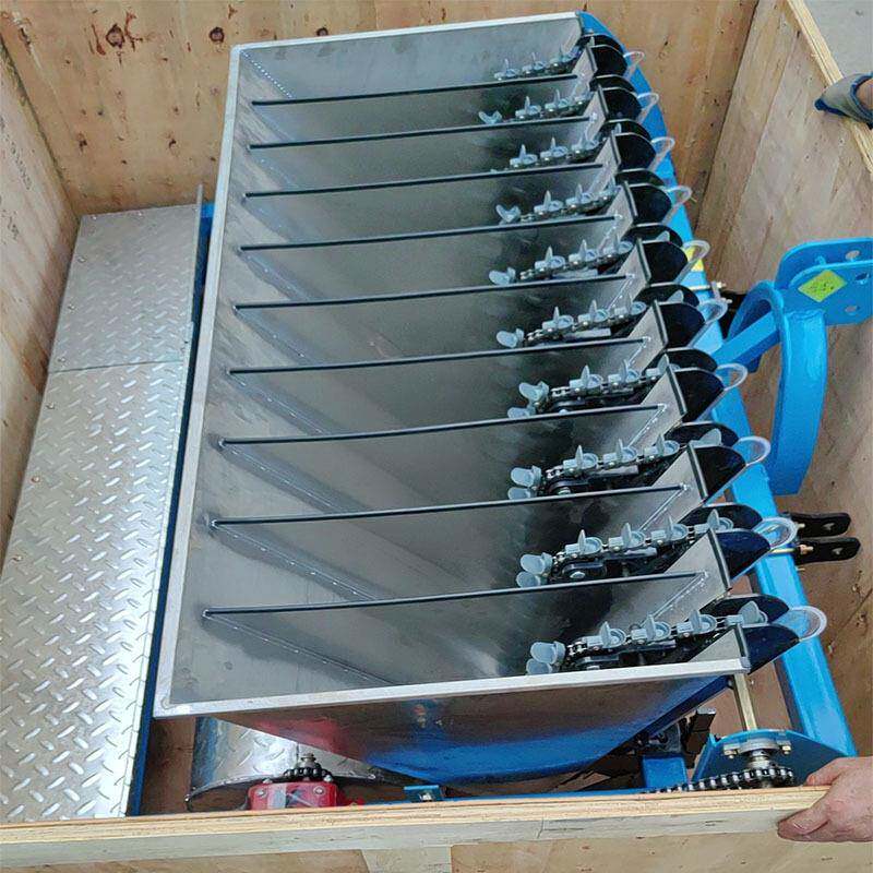 电动手推式大蒜播种拖拉牵引机蒜点播DUF机播下种均匀大机蒜种植