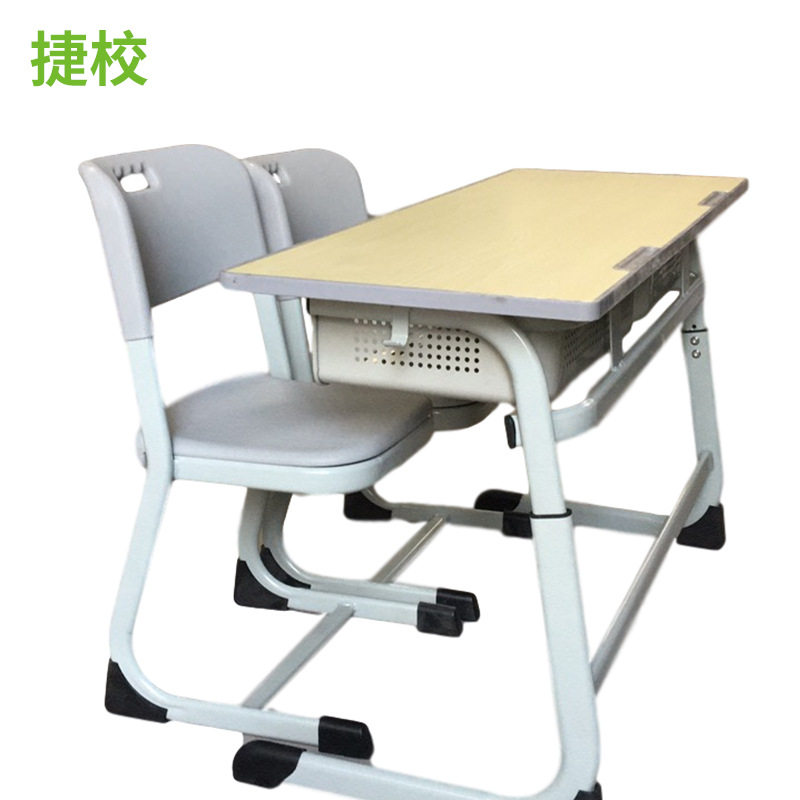 直销双人课桌椅学生可升降桌椅班辅导班双人中学生课桌椅组合桌子
