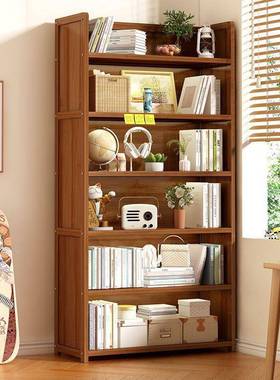 书架生落14857地置物架学层简易防儿童收纳储物尘架客厅柜多子家