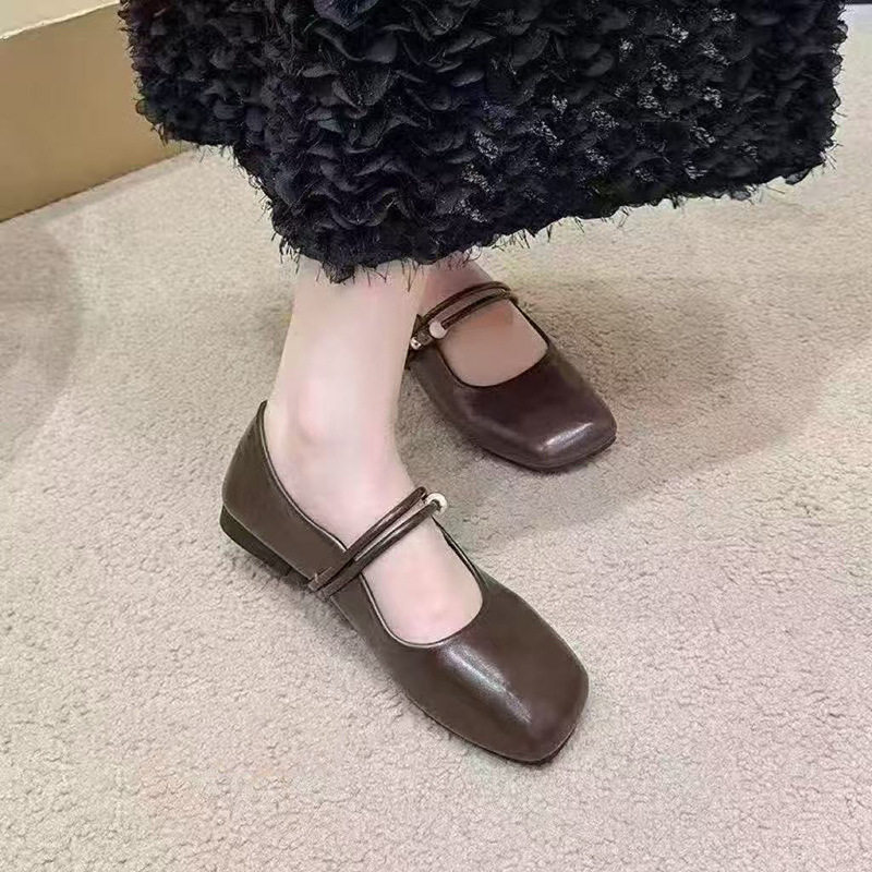 2025新款女鞋冬温柔平底奶奶鞋玛丽珍高跟鞋配裙子小皮鞋单鞋女,女鞋,玛丽珍鞋,淘宝优惠券,粉丝福利购,淘宝优惠卷