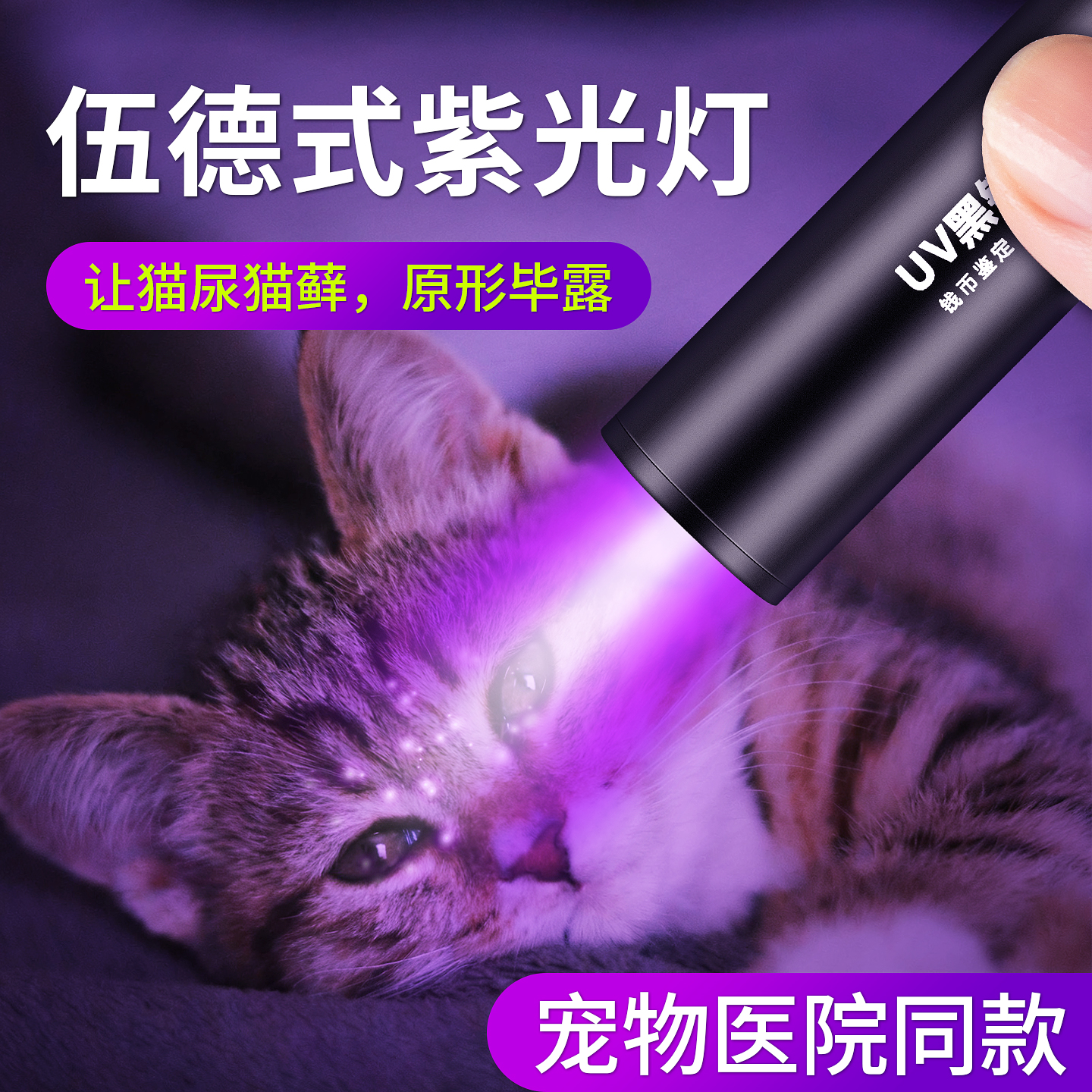 伍德氏猫藓灯365nm紫外线照猫尿