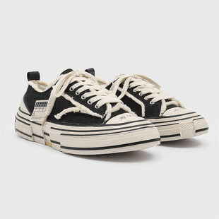 吴建豪同款帆布鞋男女鞋情侣厚底学生板鞋休闲网红乞丐鞋2025新款