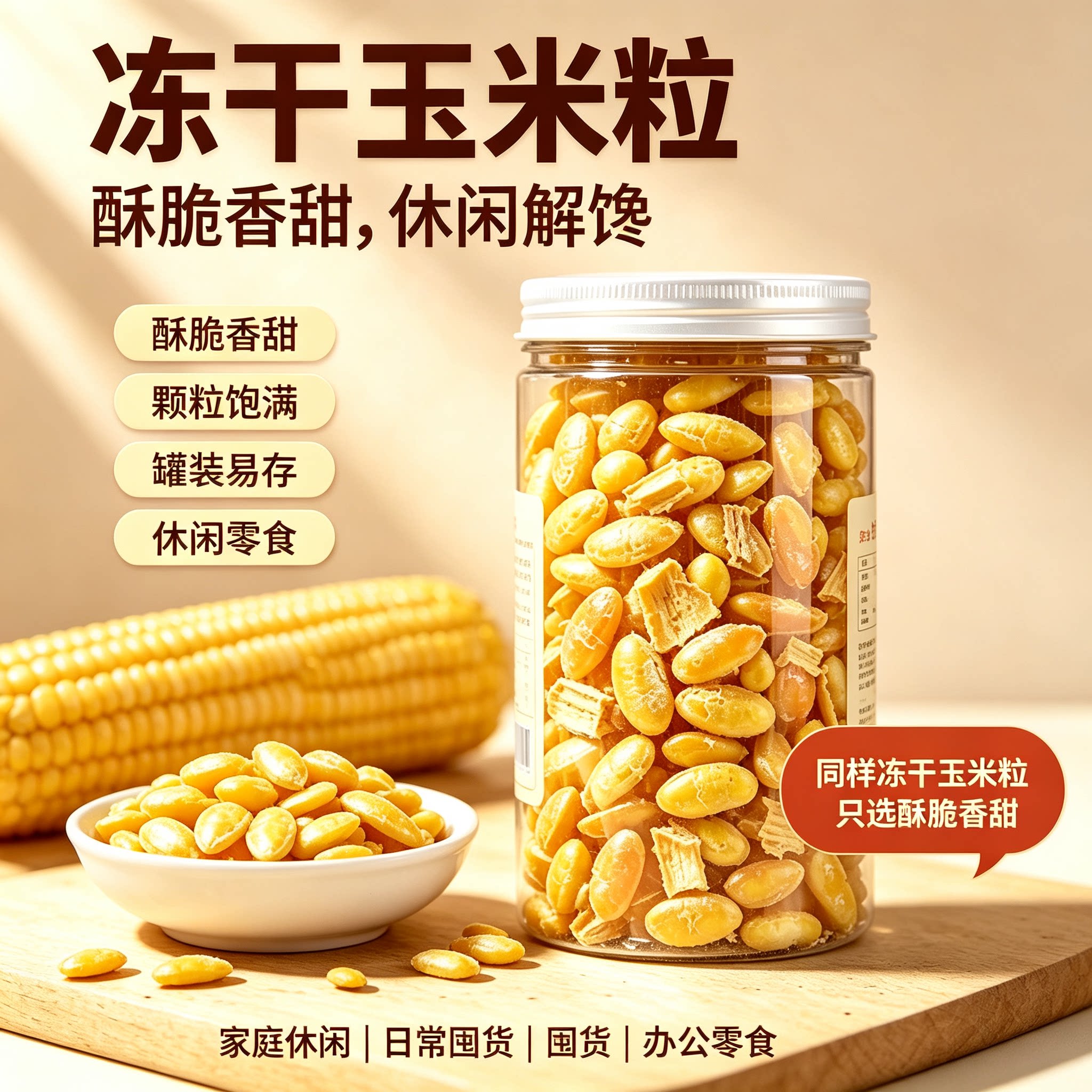 非油炸酥脆冻干即食甜玉米粒