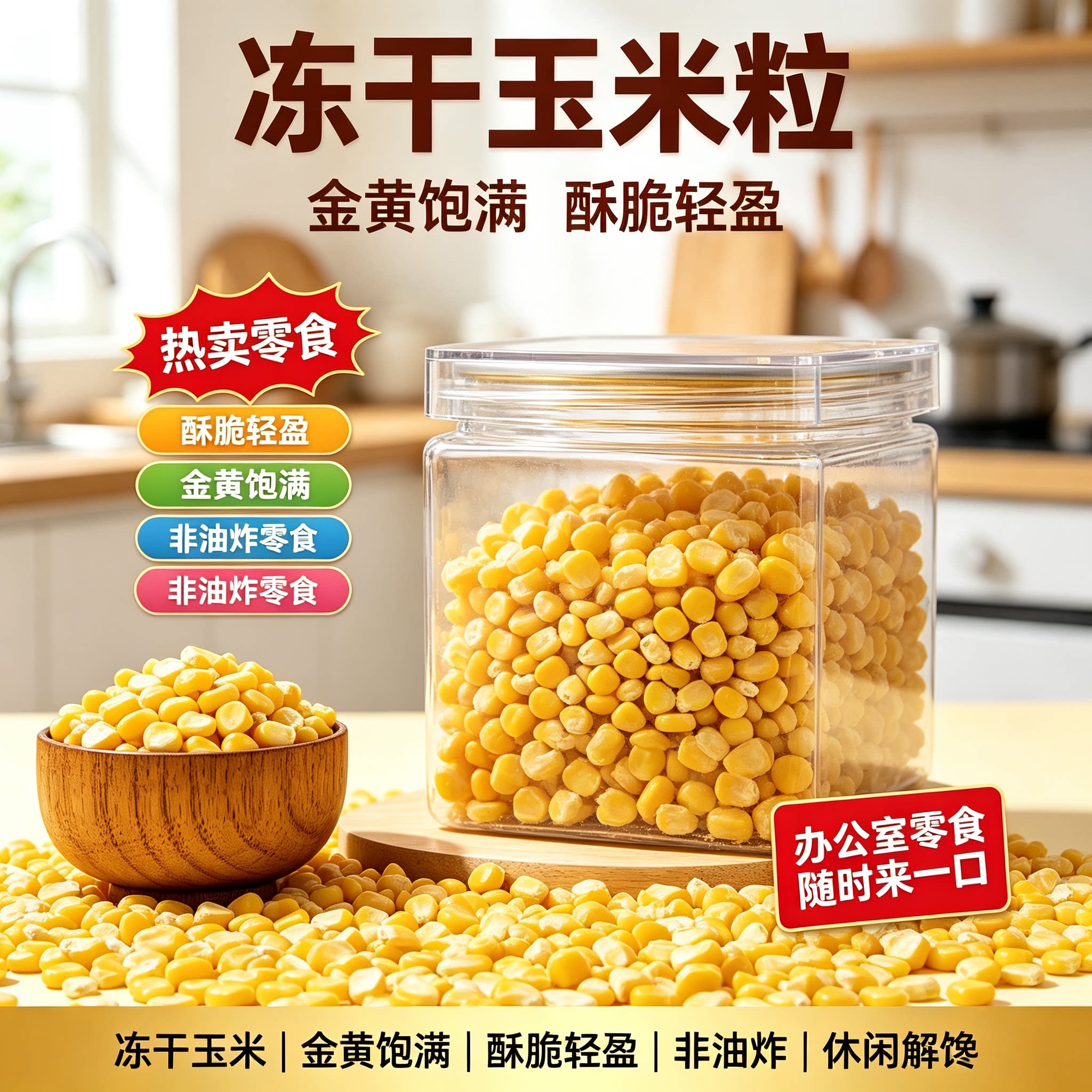 非油炸酥脆冻干即食甜玉米粒