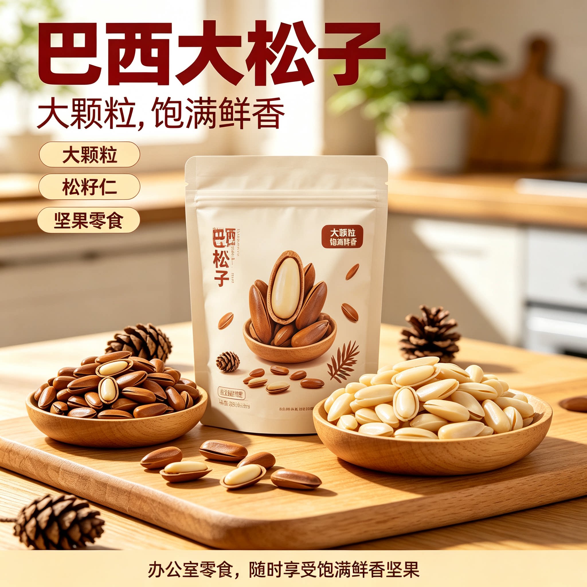 官方旗舰新货巴西手剥特大松子