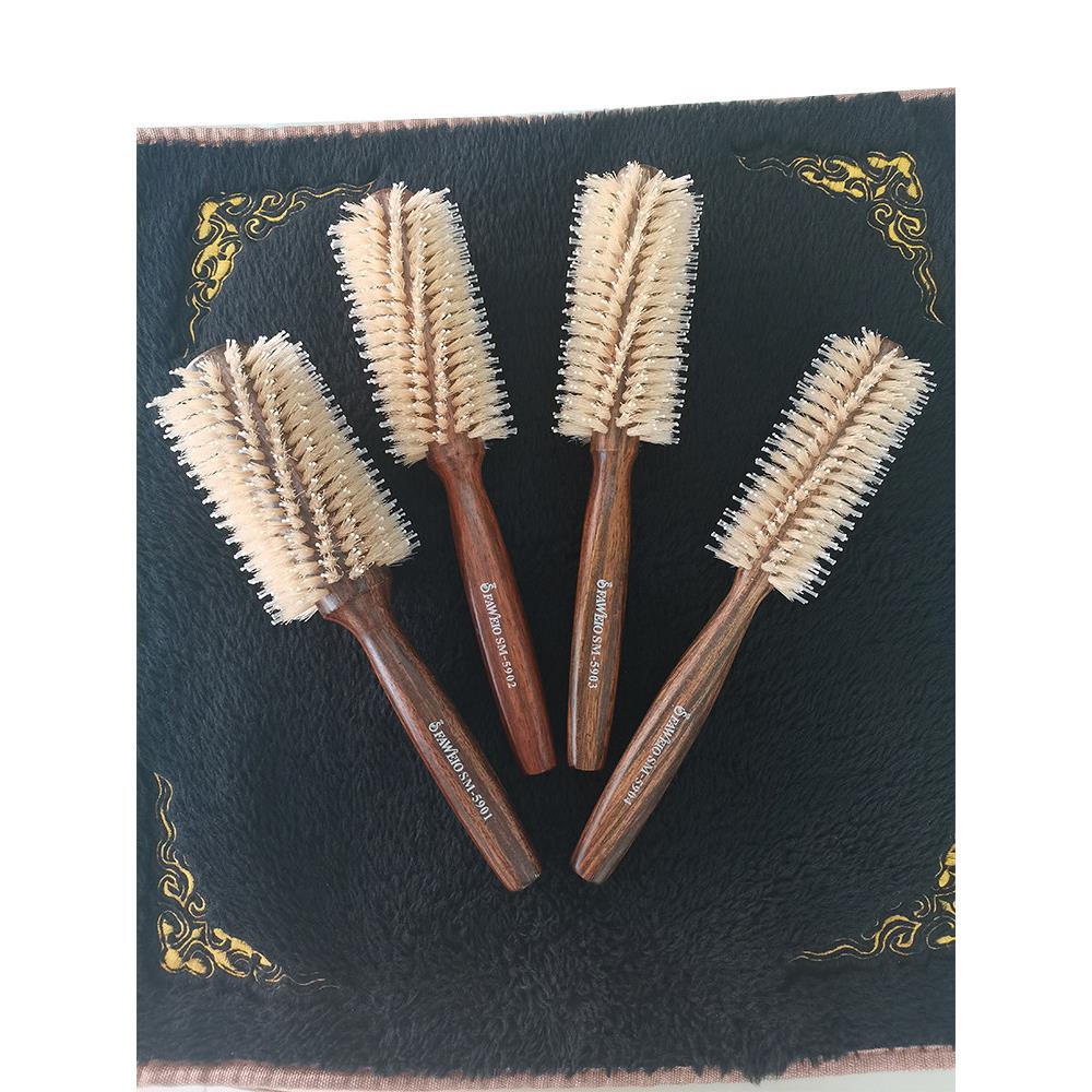 发葳鹅毛梳卷发滚梳梨花头圆梳正品美发工具DIY直发梳工具鬃毛梳