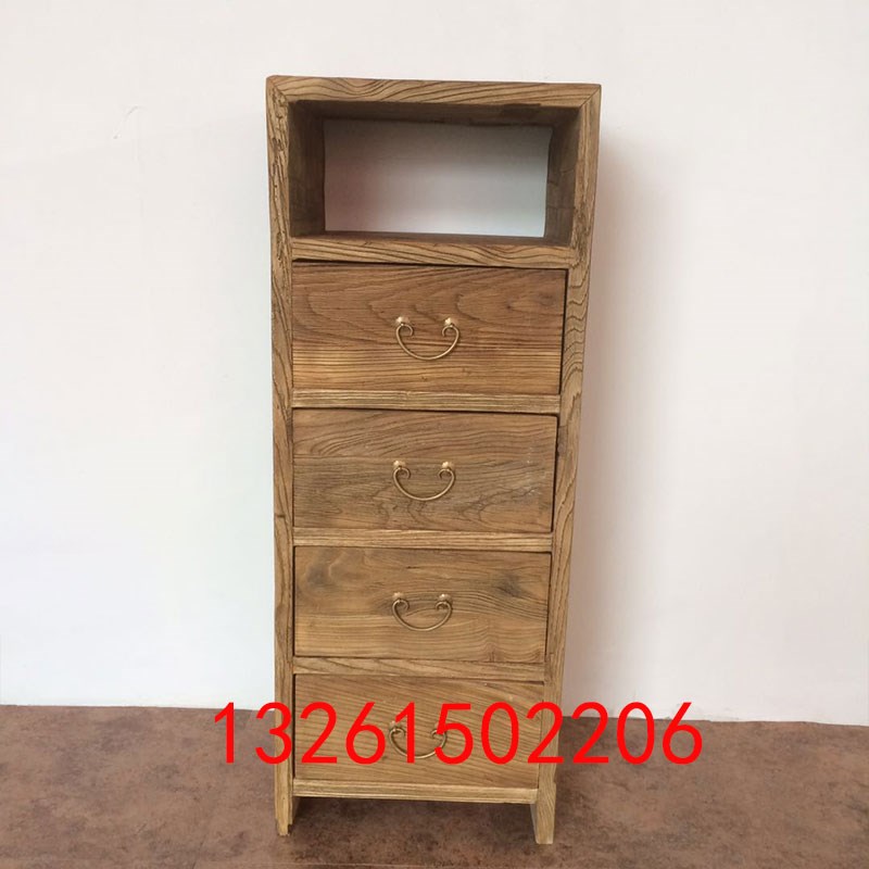 老榆木老门板实木储物q柜展示柜玄关收纳柜斗柜餐边柜民宿家具定