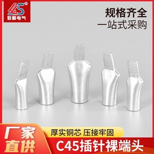 C45系列接线鼻针型鸭嘴型铜鼻子 CQ45铜管片形端子