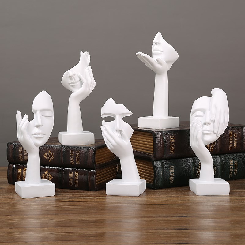 创意摆件桌e面摆放树脂北欧装饰玄关酒柜办公桌复古怀旧装饰品